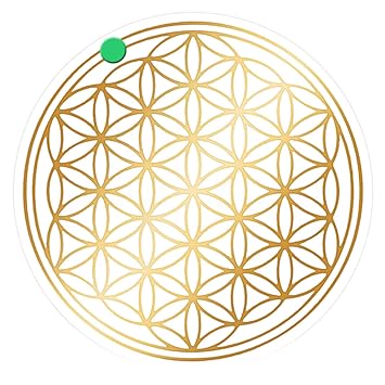 atalantes spirit Blume des Lebens Aufkleber Abriebfest - Farbe Gold, 5cm, 3 Stück - Folie durchsichtig Sticker Lebensblume