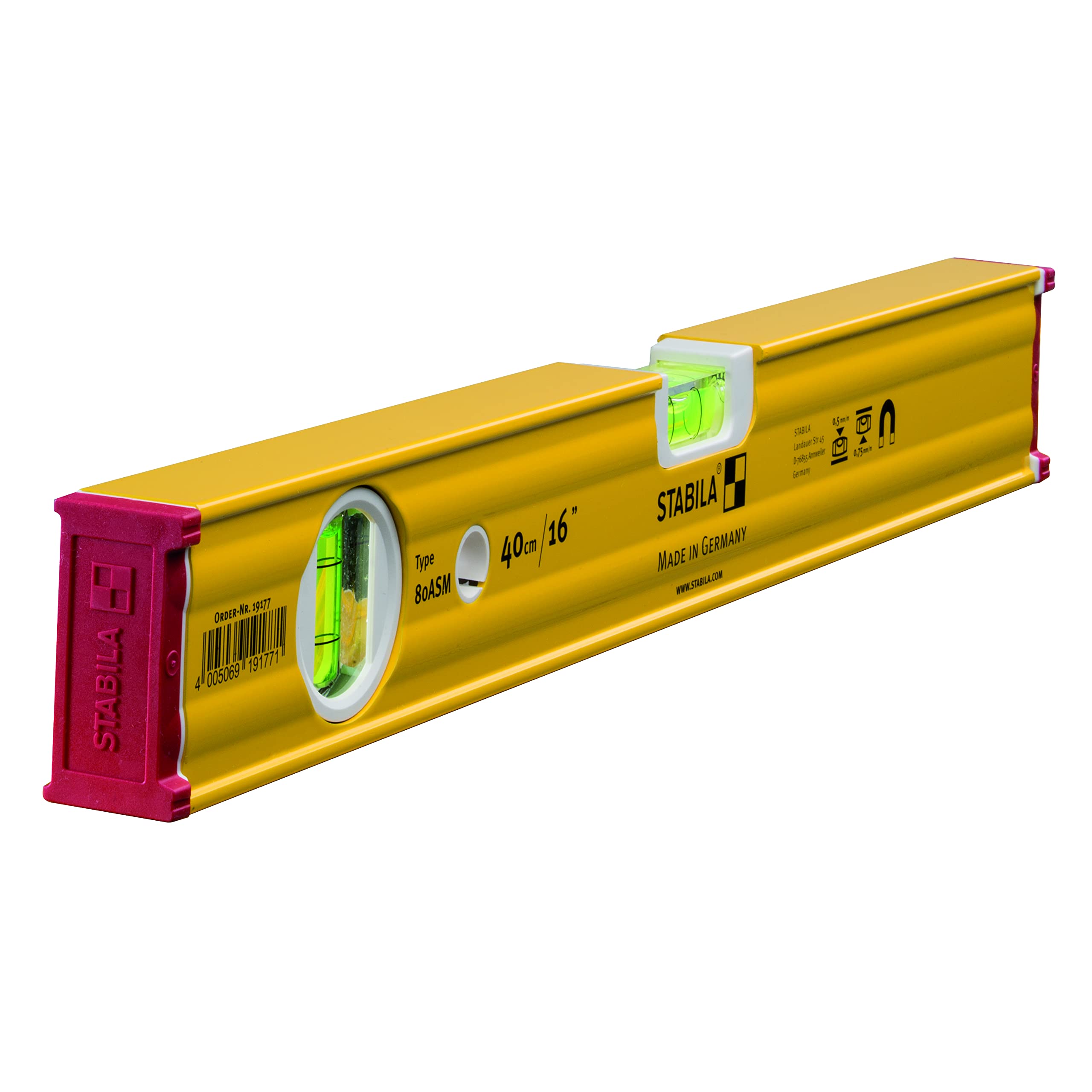 80 ASM Magnetic Spirit Level 2 Vial 19177 40cm