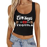 Western Cowgirl Tank Tops Women Country Music Crop Top Sleeveless Cowboy Graphic Cami Shirt