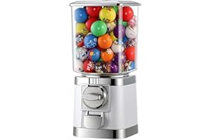 Lounsweer Gumball Machine 25-Cent Capsule Vending Machine 17 Hold 150 Capsule Coin Operated Bouncy Balls Dispenser Commercial Large Capacity Gum Ball Dispenser for Prize Retail Store Amusement Park