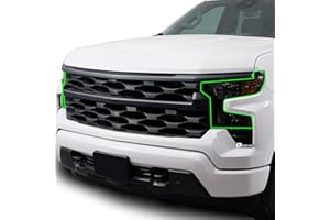 BOGAR TECH DESIGNS Full Headlight Light Tint Kit Cover Compatible with Chevy Silverado 2022 2023, Dark Smoke