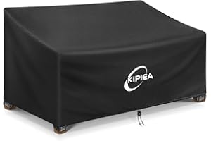 Kipiea Patio Sofa Cover, Heavy Duty 600D Outdoor Couch Cover Waterproof Winter, 2-Seat Patio Furniture Cover Loveseat, Outdoo