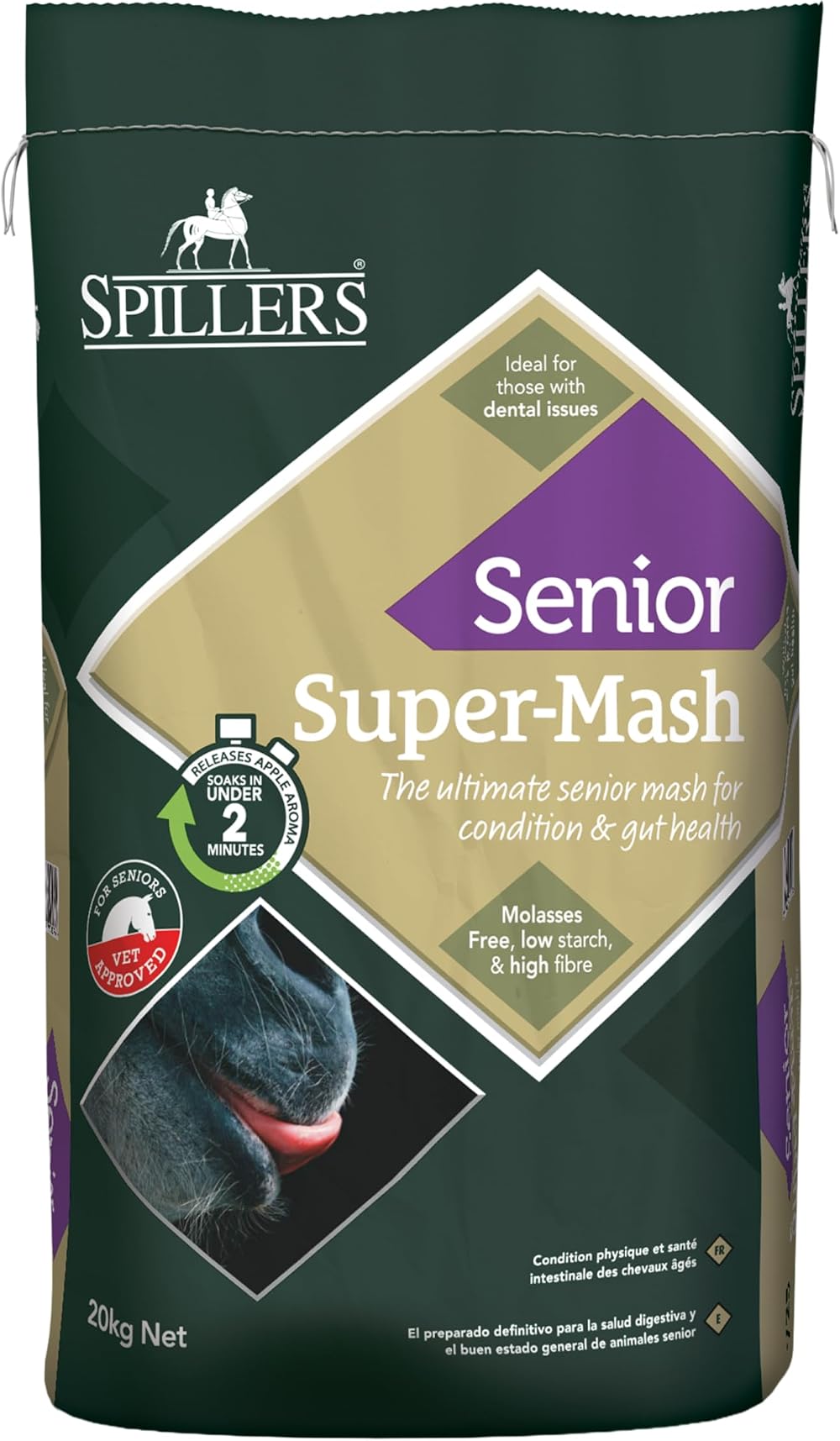 SPILLERS Senior Super-Mash Horse Feed 20kg Soaked Vet Digestible Fibre