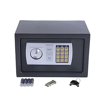 JOM Safe Möbeltresor Tresor Wandtresor Wandsafe Dokumententresor mit Elektonik- Zahlenschloss 31x20x20 cm LED Anzeige Stahlbo