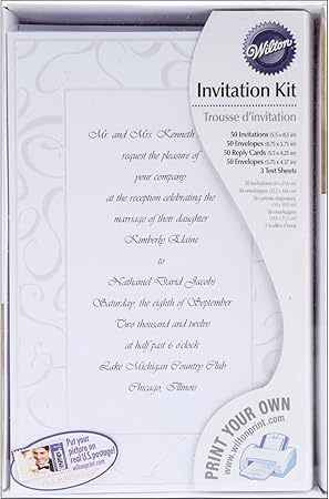 Wilton Elegant Swirls Wedding Invitation Kit