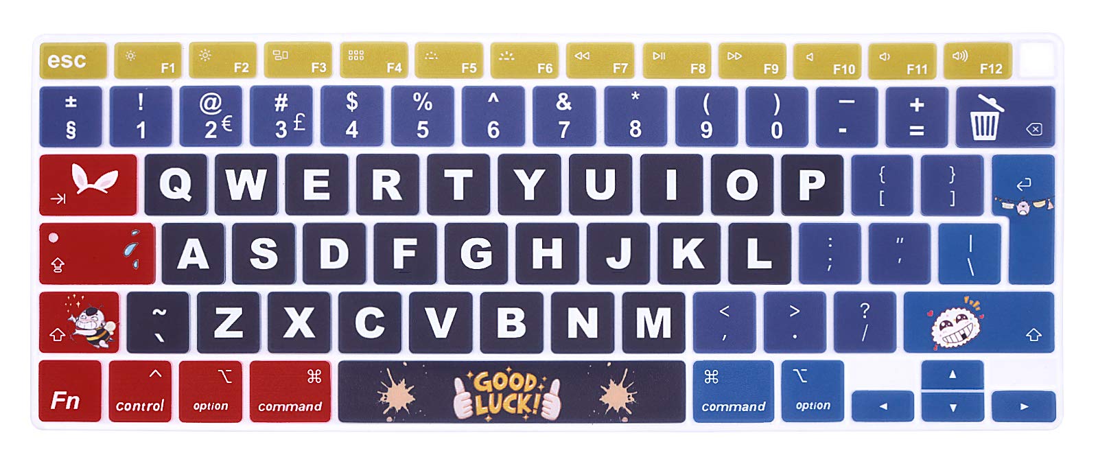 MMDW Stylish Keyboard Cover A2179 Silicone Protective Skin Keyboard Protector for MacBook Air 13 inch with Touch ID A2337 M1 Chip European Layout,Good luck