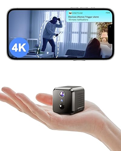 KinetCam Wireless Indoor Camera,WiFi Small Camera with Phone APP