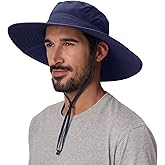 Home Prefer UPF50+ Mens Sun Hat Wide Brim Fishing Hat Foldable Large Brim UV Protection Sun Hat for Men Women Beach Gardening