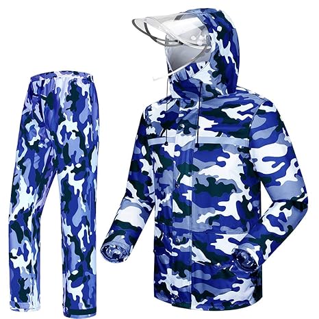 Tianwang Skynet Rain Suit Jacket /& Trouser Suit Raincoat Unisex Outdoor Waterproof Anti-storm XXL, black