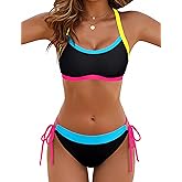 BMJL Womens Bikini Sets Color Block Swimsuits Supportive Wide Strap Two Piece Bathing Suit 2026