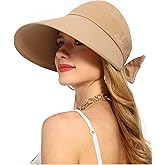 Rulala Fancy Sun Hats for Womens Wide Brim Visor UV Protection Hat for Beach Summer Packable Cap