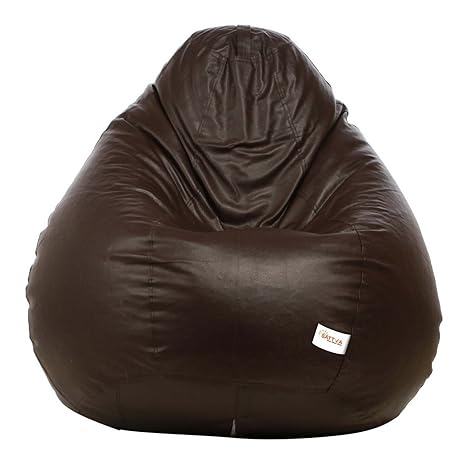 Sattva Classic Bean Bag Filled with Beans XXXL Size - Brown Colour.