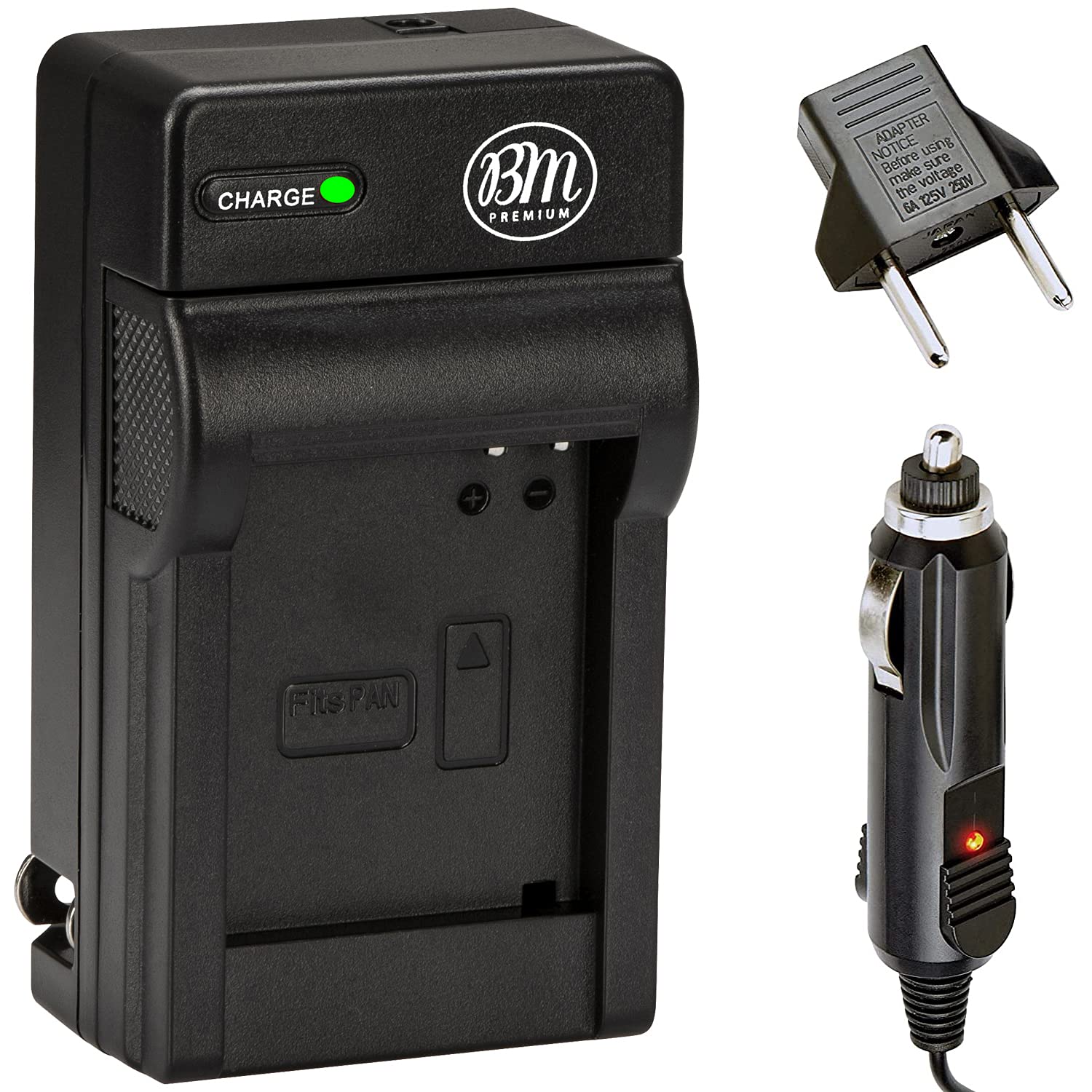 BM Premium DMW-BCG10 Battery Charger for Panasonic Lumix DMC-SZ8, TZ10, TZ18, TZ19, TZ20, TZ25, TZ30, TZ35, ZS1, ZS3, ZS5, ZS6, ZS7, ZS8, ZS9, ZS10, ZS15, ZS19, ZS20, ZS25, ZX1, ZX3 Cameras