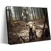 Ploceiny Christian Wall Art Faith Christ decorations Jesus and Lamb wall decor Picture Christian gifts for women serenity prayer wall Prints for prayer room home decor A-347