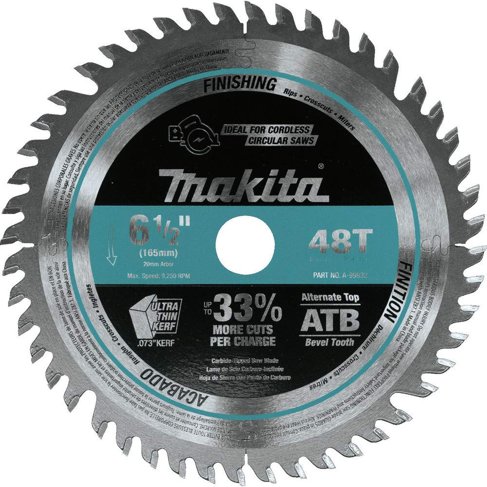 Makita B-56764 Specialized Saw Blade for Plunge Saws 165x20x48T