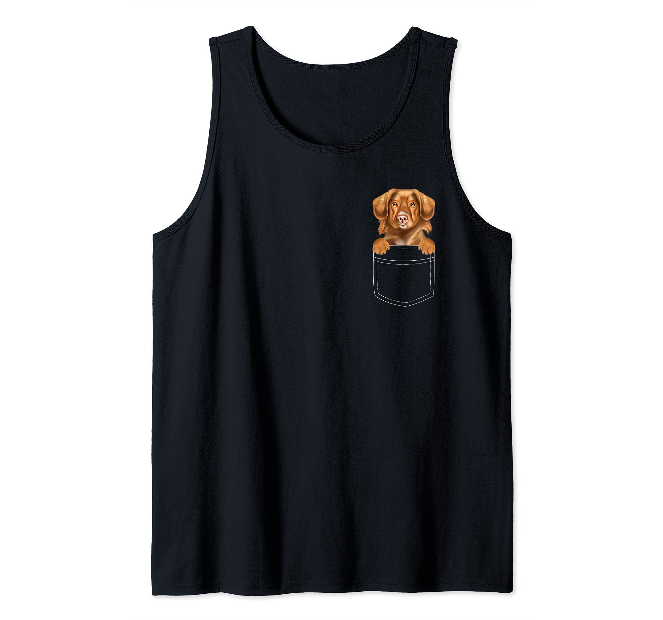 Duck Tolling Retrievers Dog In Pocket Funny Dog Lover Tank Top