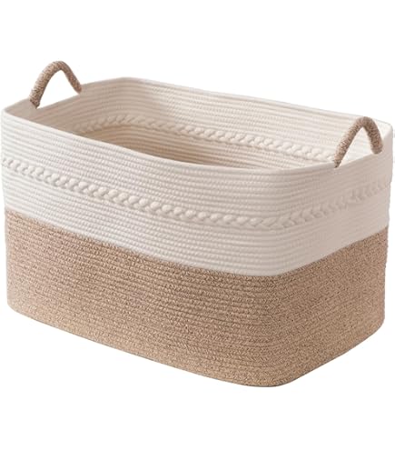 New Unque Wooden Woven Basket Wth Movable Handle Hangng Tag