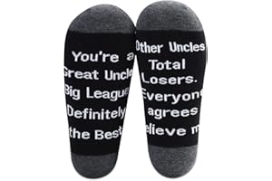 MBMSO 2 Pairs Uncle Socks Funny Uncle Gifts from Niece Nephew Uncle Birthday Gifts You are a Great Uncle Definitely the Best