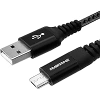 Ambrane Unbreakable 3A Fast Charging Braided Micro USB Cable for Android Devices – 1.5 Meter (RCM15, Black)