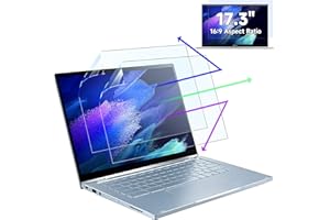 2 Pcs 17.3 Inch Anti Blue Light Screen Protector Compatible With Lenovo Hp Dell Acer Asus Samsung etc Laptop-16:9 Aspect, 17"