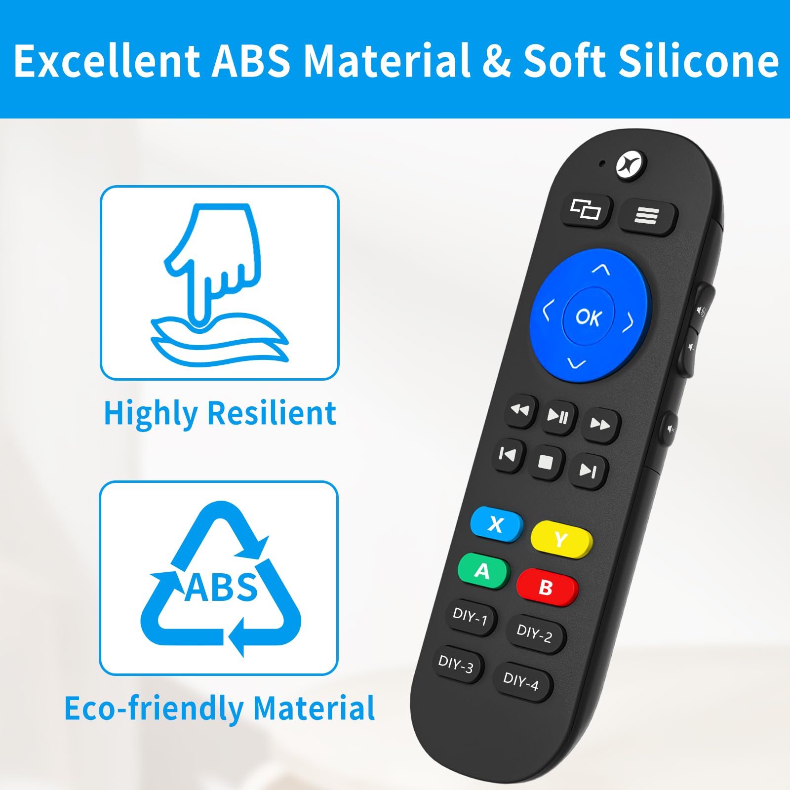 tiebutie Pre-Programmed Media Remote Control Compatible with Xbox One, One S/X - Universal Control for Xbox Remote, LG & Vizio TV Remotes with Extra 7 Learning Programmed Keys