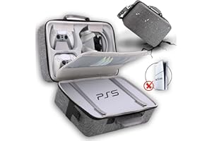 YLTIMER PS5 Carrying Case, Hard Shell PS5 Travel Case, Portable Protective PS5 Case Travel Bag, Large Capacity Storage Bag for PlayStation 5 Compatible with Console Controller