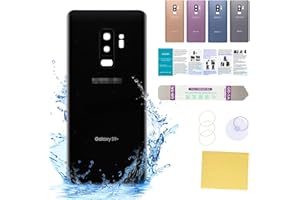UooFide Compatible for Samsung Galaxy S9+ Back Cover Glass Replacement 6.2-Inches SM-G965 All Carriers with Installation Manual + Repair Tool Kit (Midnight Black)