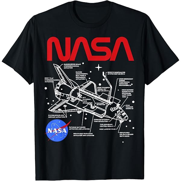 トップス NASA YOUTH NASA SPACE SHUTTLE ATLANTIS ASTRONAUT T-SHIRT STS-115