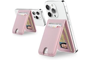 for MagSafe Wallet with Adjustable Stand, Magnetic Phone Wallet Card Holder for iPhone 16/15/14/13/12 Series, RFID Blockin ID