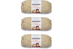 Bernat Softee Chunky Linen Yarn - 3 Pack of 100g/3.5oz - Acrylic - 6 Super Bulky - 108 Yards - Knitting/Crochet