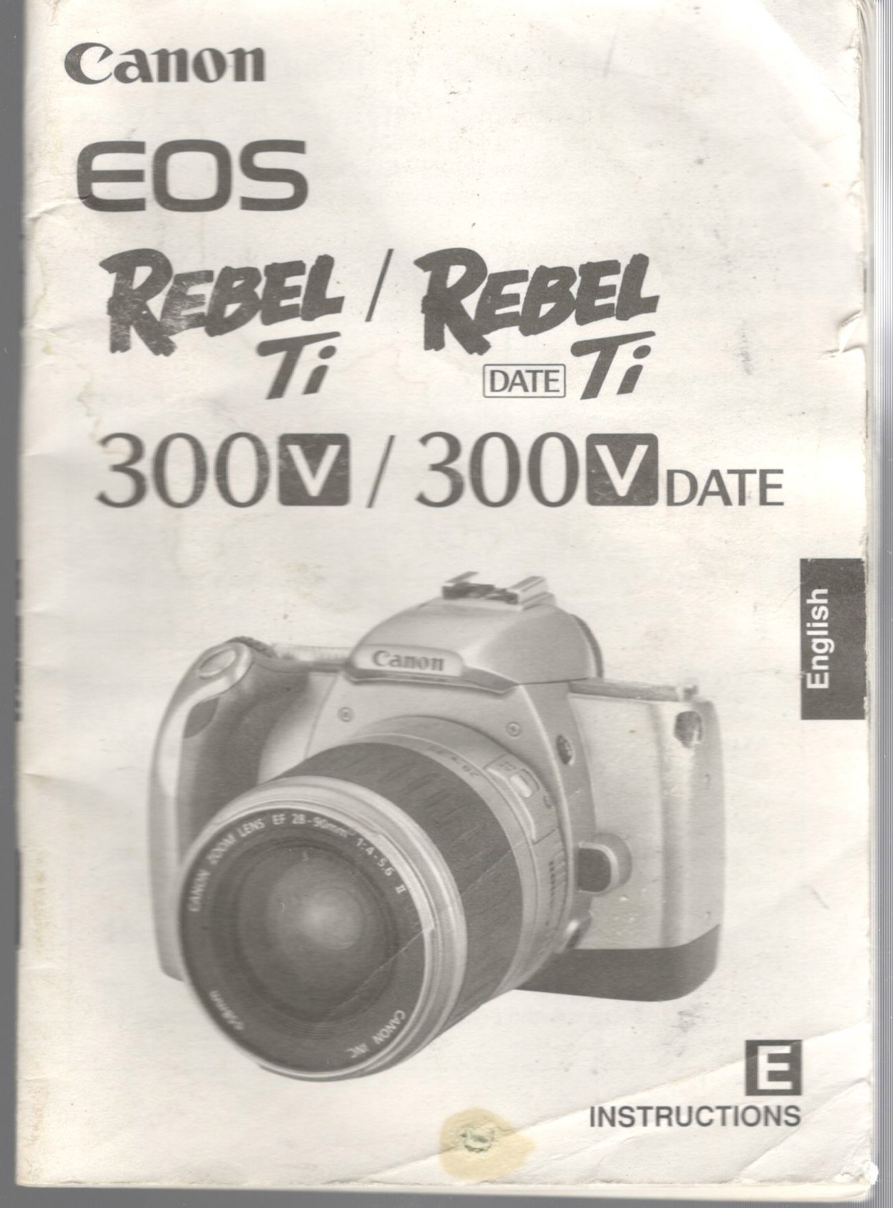 Canon EOS Rebel Ti 300V English Edition Instructions Manual 2002: Canon:  0740642587308: Amazon