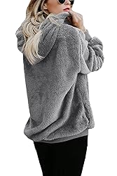 ReachMe Womens Oversized Sherpa Pullover Hoodie