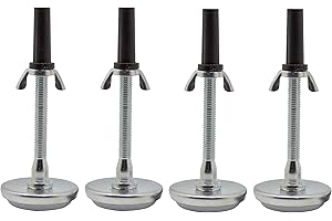 Kings Brand Furniture Adjustable 5.8" Threaded Bed Frame Riser Glide Legs (Set of 4 Glides)