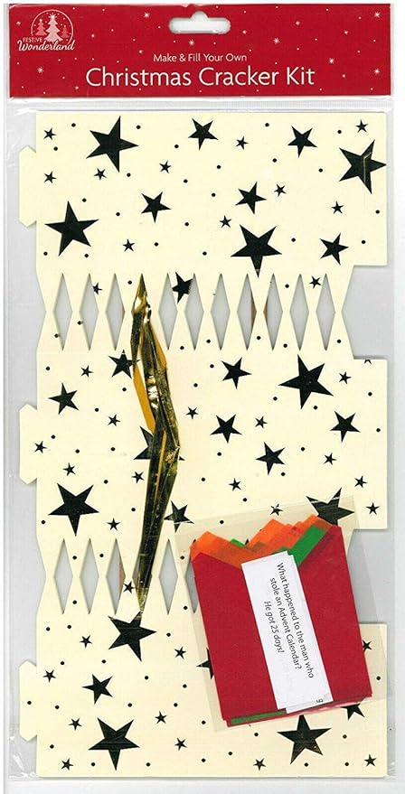Download Make And Fill Your Own Festive Seasonal Christmas Party Cracker Craft Kit Stars Amazon Co Uk Kitchen Home PSD Mockup Templates
