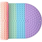 Joiyota Silicone Push Pop Bath Mat &ndash; 33"x17.3" Extra Large Rainbow Bathtub Mat with 391 Suction Cups, CPC Certified Non-Slip Sensory Toy, Calming Stress Relief for Bath Time