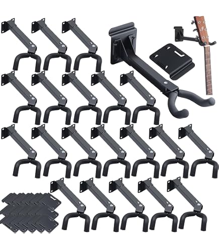 String Swing Guitar Cases String Swing CC01KOAK Lot De 4 Supports En Bois Dur Pour Guitare Repose Guitare