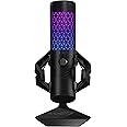 ASUS ROG Carnyx RGB Condenser Gaming Microphone Black (Gaming, Streaming and Podcast, 25 mm Capacitor Capsule, 192 kHz / 24 Bit Sampling Rate, High Pass Filter, Pop Filter, Metal Holder, Aura Sync)