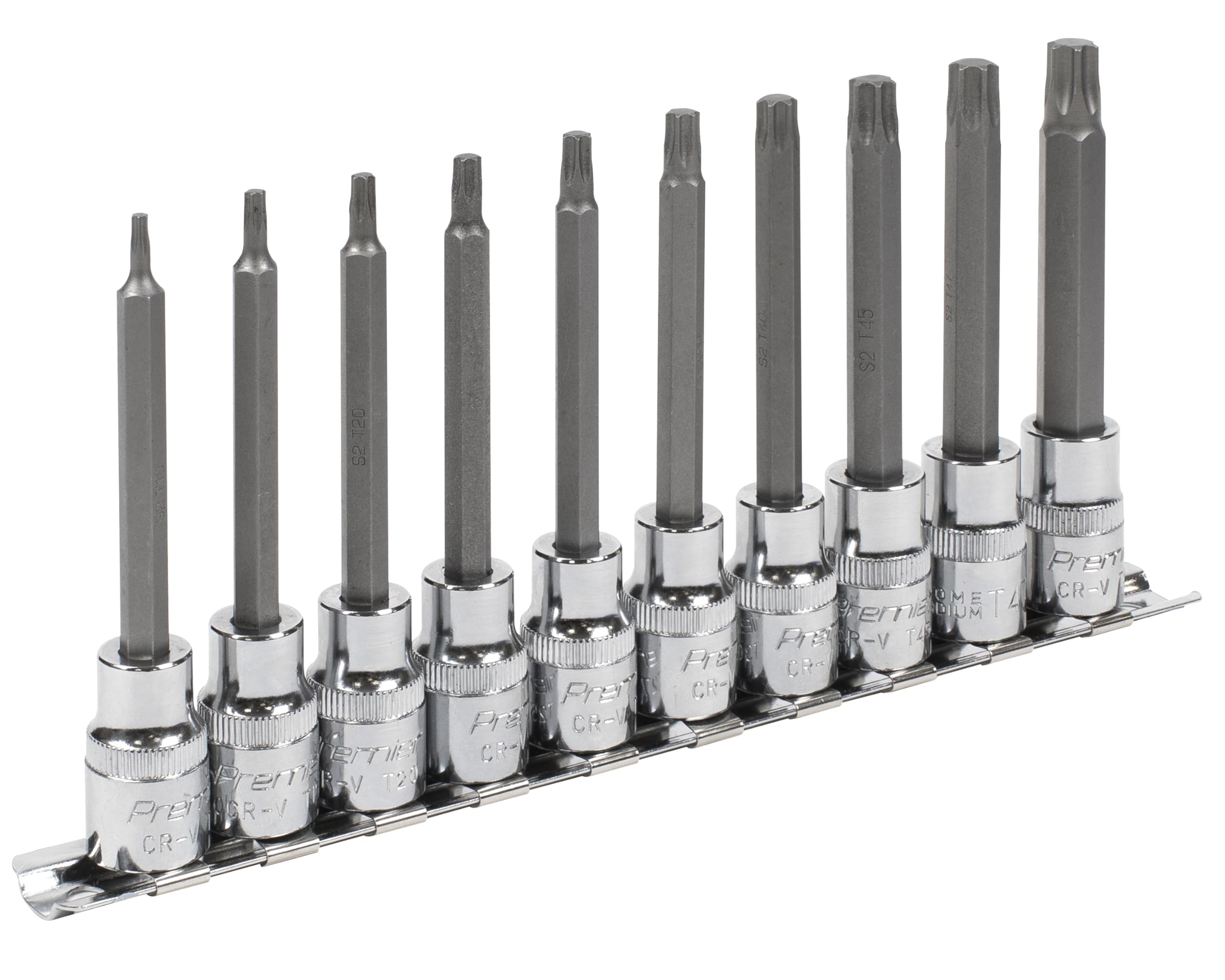 Sealey Ak6236 TRX-Star Socket Bit Set 10Pc 3/8Sq Drive 100Mm