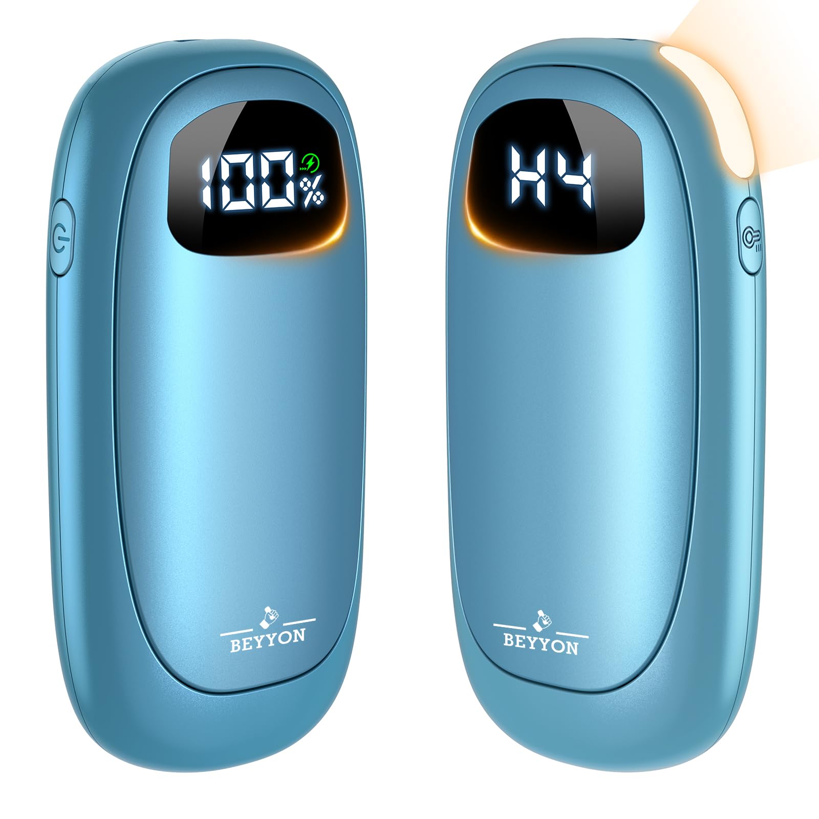 Hand Warmers Rechargeable-Electric Hand Warmers, Max 16 Hrs Warmth Up to 127℉, LED Display & Flashlight, Dual-Side Heating Portable Heater, Hunting Camping Essentials, Gifts for Men Women Raynauds Image