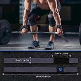 WFX Weight Lifting Straps Wrist Support Padded Neoprene Gym Grips Gray view 3