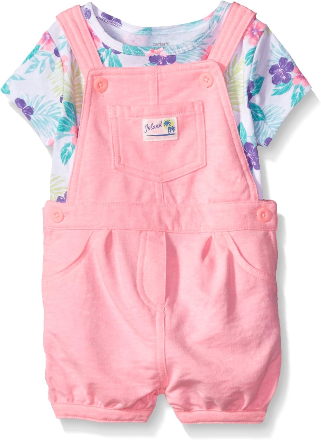 Carter's Baby Girls' 2 Piece Shortall Set 121g502 Clothing