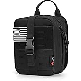 GRACEDON Tactical MOLLE Medical Admin Pouch, Laser Cut Utility Bag with Patch