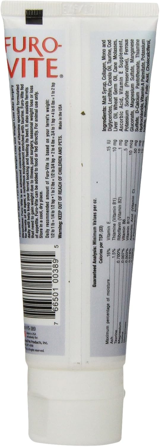 Marshall Furo-Vite Vitamin Supplement Paste for Ferrets, 3.5-Ounce : Beauty Products : Pet Supplies