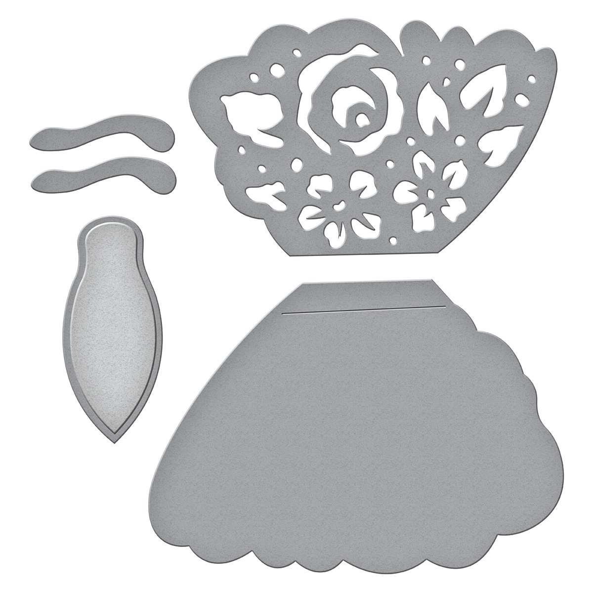 Spellbinders Shapeabilities Botanical Butterfly Die, Metal, Brown, 17.1 x 8.8 x 0.2 cm