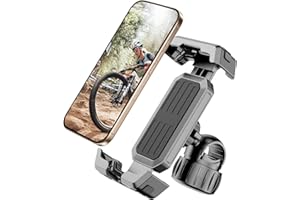 Marspeeder 4rd-Gen Bike Phone Holder, [Easy Install] Motorcycle Phone Mouut, Phone Holder for Bicycle, Electric Scooter Ebike Cell Handlebar Phone Mount, Bike Accessories for 4.7-7" Phone