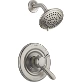 Delta Faucet Lahara 17 Series Dual-Function Shower Trim Kit with 5-Spray Touch-Clean Shower Head, Stainless T17238-SS (Valve Not Included)