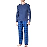 SLEEPHERO Men’s Pajama Set – Breathable Long Sleeve Shirt & Soft Cotton Lounge Pants – Year-Round Sleepwear