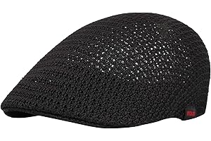 WITHMOONS Men Breathable Mesh Summer Hat Newsboy Beret Ivy Cap Cabbie AM31168