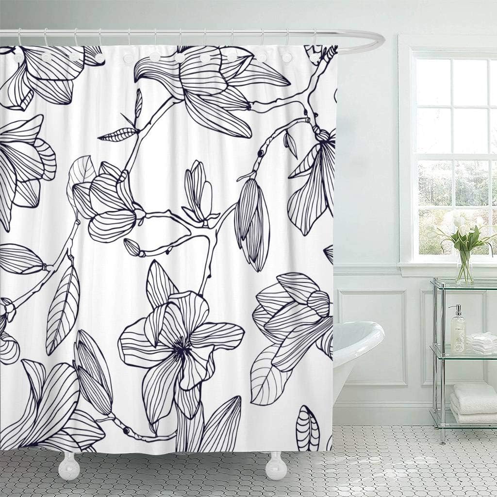 Emvency Fabric Shower Curtain with Hooks Beautiful