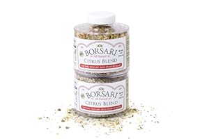 Borsari Citrus Salt Seasoning - Gourmet Seasoned Salt with Lemon, Pepper, and Herbs - Premium Citrus Seasoning Salt - All Natural Meat and Fish Seasoning Blend (Citrus 4oz, Pack of 2)